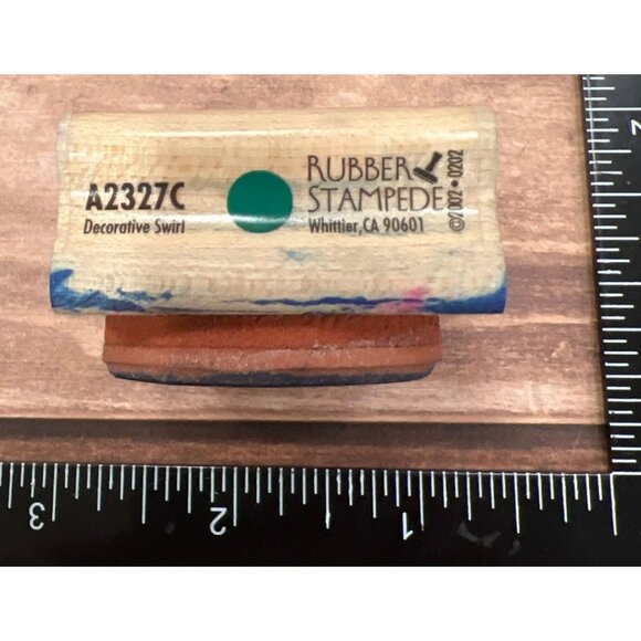 Rubber Stampede Decorative Swirl Wood Mounted Rubber Stamp A2327C - Picture 4 of 6